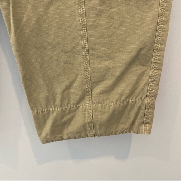 JOIE Gorpcore Khaki Utility Capri Pants Y2K Pedal Pushers Size 27 - Picture 2 of 7